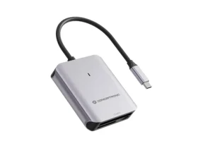 Conceptronic šedá / Čtečka paměťových karet / USB-C 3.2 Gen 2 / SD / microSD / CFast 2.0 / 10 Gbps (BIAN09G)