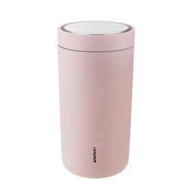 Stelton Nerezový termohrnek To Go Click Soft Rose 200 ml, růžová barva, kov