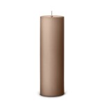 Ester & erik Svíčka Pillar Soft Clay Ø 6 cm, hnědá barva, vosk