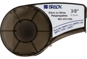 Brady Polypropylenová páska pro BMP21, IDPAL, LABPAL černá na bílé / Páska do tiskárny štítků / 9,53 mm x 6,4 m (M21-375-7425)