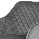 Jídelní židle, šedá, sametová látka, DCH-425 GREY4