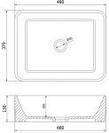 MEXEN - CATIA umyvadlo na desku 48x37 cm bílá 21314800