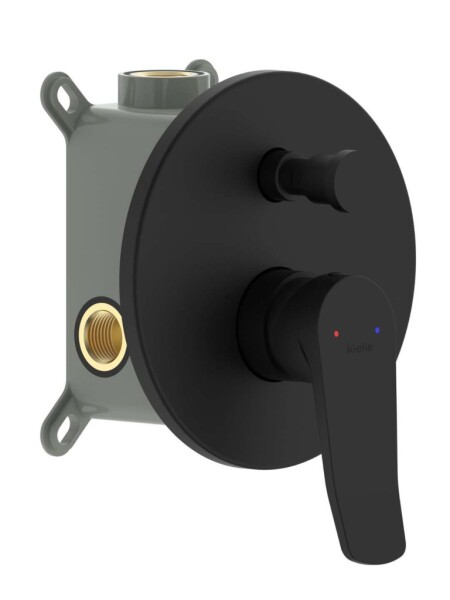 Kielle - Nefia Baterie pod omítku pro 2 spotřebiče, s tělesem, matná černá 10327204