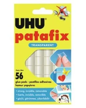 UHU Patafix transparentní / Samolepicí polštářky / oboustranné / 56 ks (25039)