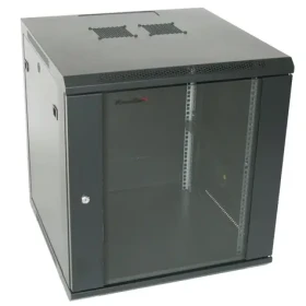XtendLan 12U/600x600 černý / Rozvaděč / Nástěnný / Skleněné dveře / Rozložený (WS-12U-66-BLACK-U)