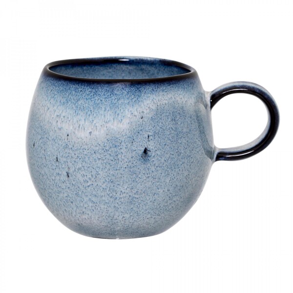 Bloomingville Keramický hrneček Sandrine Blue 240 ml, modrá barva, keramika