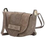 Stylová dámská kožená crossbody kabelka Chiara Weia, taupe