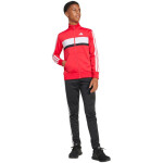 Dětská tepláková souprava adidas Seasonal Essentials Tiberio 3-Stripes Tricot červená/černá JI6214 128 cm