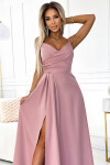 299-16 CHIARA elegantní maxi dlouhé šaty bez ramínek - BRUCE ROSE M
