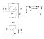 DURAVIT - ME by Starck Závěsný bidet s přepadem, s WonderGliss, bílá 22881500001