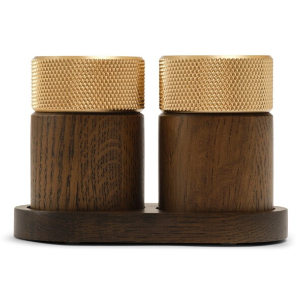 GEJST Mlýnek na sůl a pepř Sina Dark Oak / Brass, hnědá barva, dřevo, kov
