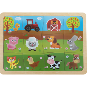 BABU - Dětské puzzle se zvířátky z farmy