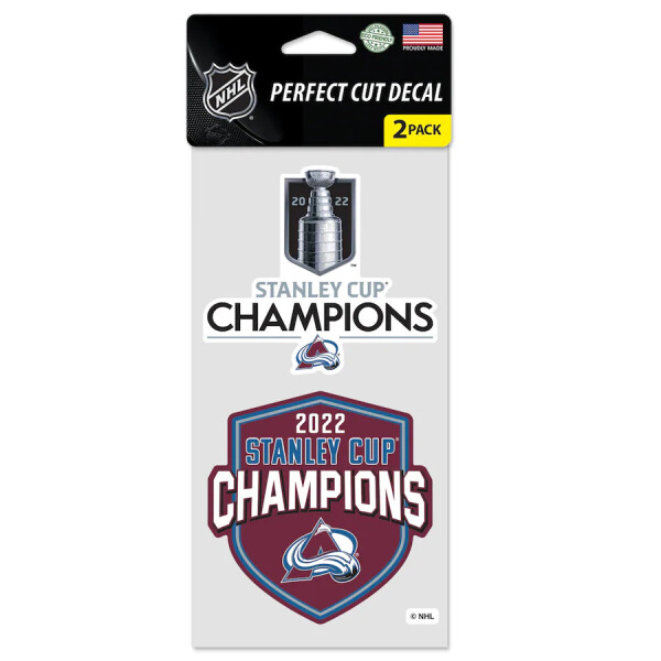Fanatics Samolepka Colorado Avalanche NHL 2022 Stanley Cup Champions 4'' x 8'' Perfect-Cut Decal 2-Pack% 1 ks