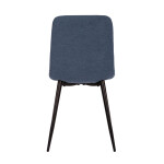 Židle jídelní, modrá látka, nohy černý kov