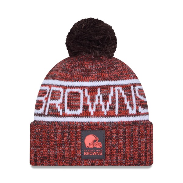 New Era Pánská zimní čepice Cleveland Browns NFL 2025 Sideline Sport Knit