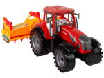 Mamido Traktor s kultivátorem s třecím pohonem červený