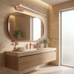 Koupelnové nástěnné LED svítidlo SWE039-1W 80cm BRUSH COPPER OSW-20139