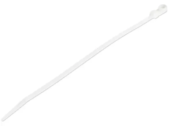 StarTech stahovací pásky se šroubovacím otvorem bílé / Stahovací pásky / Nylon / 219x4 mm / 100 ks (CBMZTS10N8)
