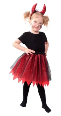 RAPPA Dětský kostým čertice tutu sukně s čelenkou