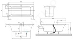 VILLEROY & BOCH - Squaro Edge 12 Vana Duo, 1700x750 mm, Quaryl, bílá UBQ170SQE2DV-01