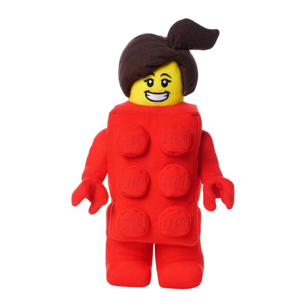 LEGO® plyšák Dívka v převleku červené kostičky