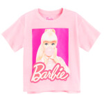 Tričko s krátkým rukávem Barbie- růžové - 98 PINK