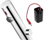 DEANTE - Senzorová baterie na umyvadlo Sense otočná, silikonová, s regulací teploty - 4xAA BQR_P29R