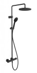 DURAVIT - Sprchy Sprchový set s termostatem, průměr 25 cm, 3 proudy, matná černá TH4282008046