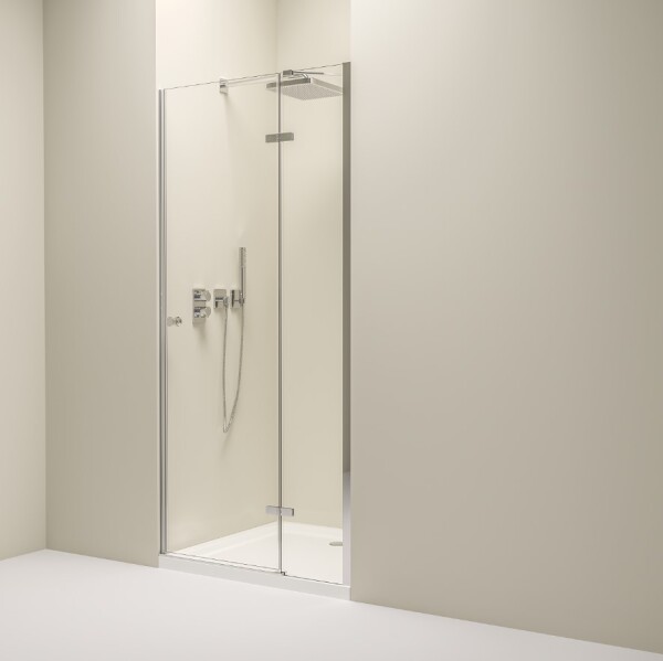 Erga Bern, 1-křídlé dělené sprchové dveře do otvoru 70x195 cm, 6mm čiré sklo, chromový profil, ERG-V02-BERN-D070-CR