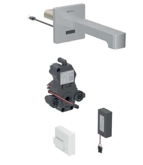 GEBERIT - Brenta Elektronický umyvadlový ventil pod omítku, bateriové napájení, easy to clean, kartáčovaná nerez 116.293.SN.1