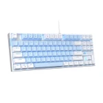 MageGee MK-STAR bílo-modrá / Mechanická klávesnice / US layout / kabel USB-A / RGB podsvícení (MK-STAR Wb Blue)