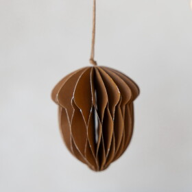 Storefactory Podzimní dekorace Ekholmen Dark Brown 8 cm, hnědá barva, papír