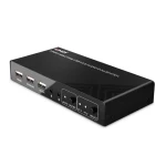 Lindy 2 Port KVM Switch černá / KVM přepínač / HDMI / 4K 60Hz / USB 2.0 / audio (32809)