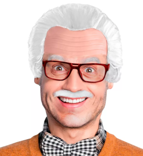 Ptakoviny.cz Sada pleš děda s knírem a brýlemi