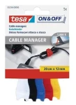 Tesa ONOFF Cable Manager mix barev / Organizér kabelů / 5 ks / 20 cm / 12 mm (55236-00000-01)
