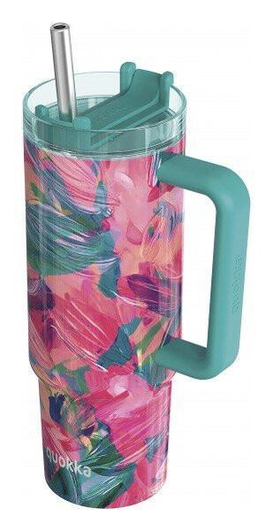 Nerezový termohrnek s brčkem Vibe Oil Petals 880ml