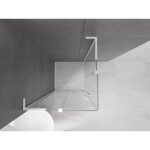 MEXEN/S - Velar L Duo sprchový kout, posuvné dveře 100 x 100, transparent, bílá 871-100-100-02-03-20