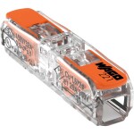 WAGO 221-2411, 221-2411, kabelová svorka, 0.14-4 mm², kontakty 1, transparentní, oranžová, 60 ks
