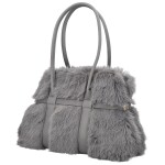 Módní dámská plyšová kabelka do ruky Pelaya, šedá