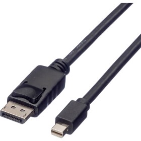 Roline DisplayPort kabel Konektor DisplayPort, Mini DisplayPort konektory 3.00 m černá 11.04.5636 stíněný Kabel DisplayPort