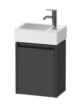 DURAVIT - Ketho.2 Umyvadlová skříňka 44x36x24 cm, 1 dvířka, panty vpravo, grafit mat K25071R49490000