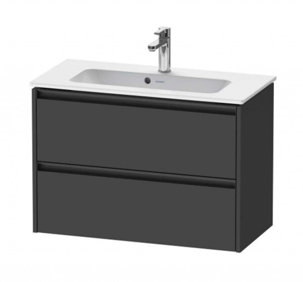 DURAVIT - Ketho.2 Umyvadlová skříňka 55x81x39 cm, 2 zásuvky, grafit mat K25256049490000
