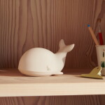 LIEWOOD Dětská LED lampička Winston Whale Sandy, béžová barva, plast