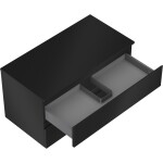 MEXEN/S - Orio koupelnová skříňka pod umyvadlo 90 cm s deskou, 2 zásuvky, černá mat 91A10-09047-2-BFFC71