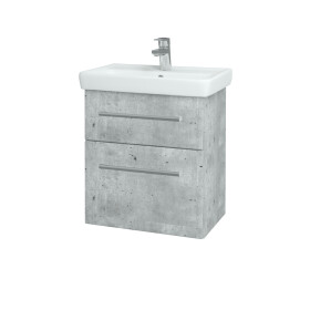 Dřevojas - Umyvadlová skříňka GO SZZ2 55 - D01 Beton / Úchytka T03 / D01 Beton 148324C