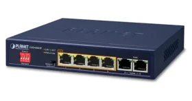 Planet Switch 4x 10/100/1000T PoE+ / Switch / 802.3at / Gigabit (GSD-604HP)