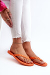 Ploché Pružné Sandály Japonské Dámské ZAXY JJ285254 Oranžové 35/36