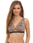 Měkká podprsenka Lupo 2513 bralette černo-béžová 70E