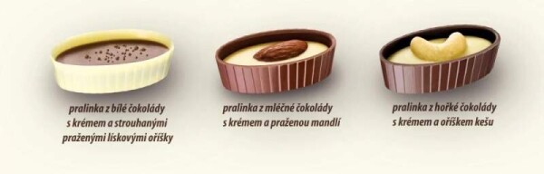 Veselé Vánoce Plněné čokoládové lodičky s ořechy 125g