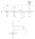OMNIRES - APURE vanová 4otvorová baterie, chrom lesk AP2232CR